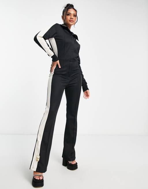 adidas Originals ski chic jumpsuit in black