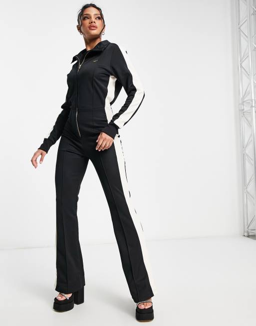 adidas Originals ski chic jumpsuit in black