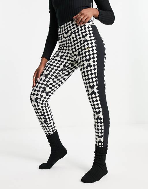 Black & White Houndstooth Print Leggings  Printed leggings, Outfits with  leggings, White houndstooth