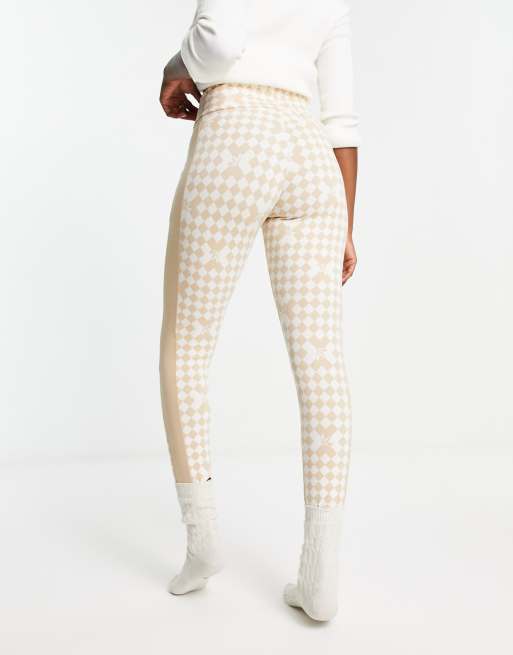 Sporty & Rich Printed Stretch Leggings - Cream - ShopStyle