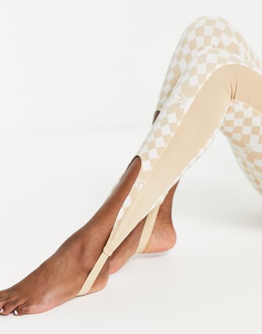adidas Originals 'ski chic' stirrup leggings in oatmeal print ASOS