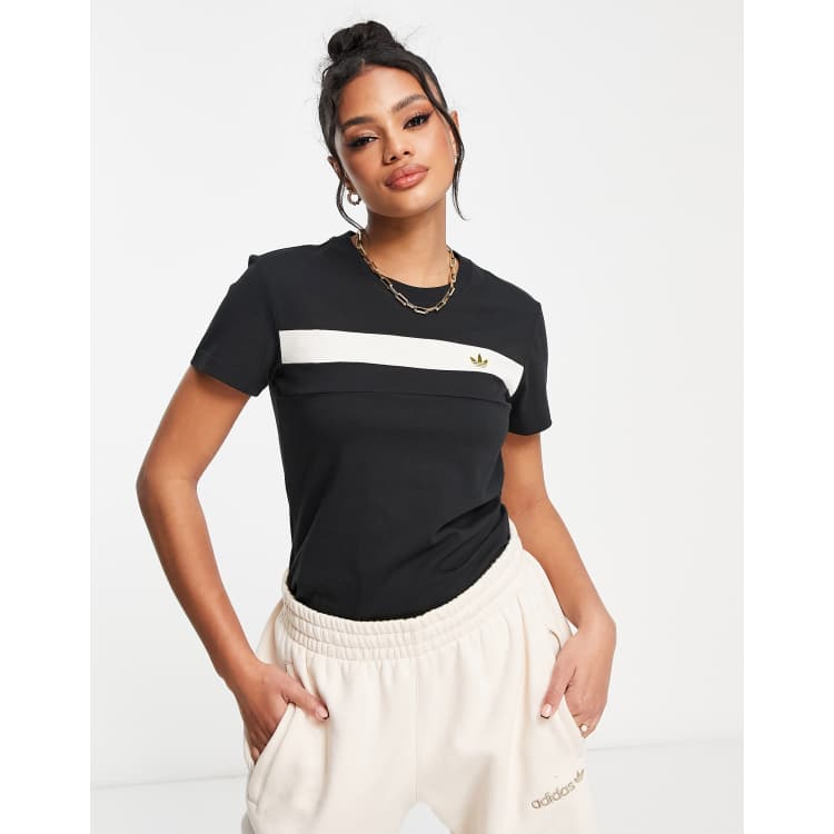 T-shirt adidas noir shop et or femme