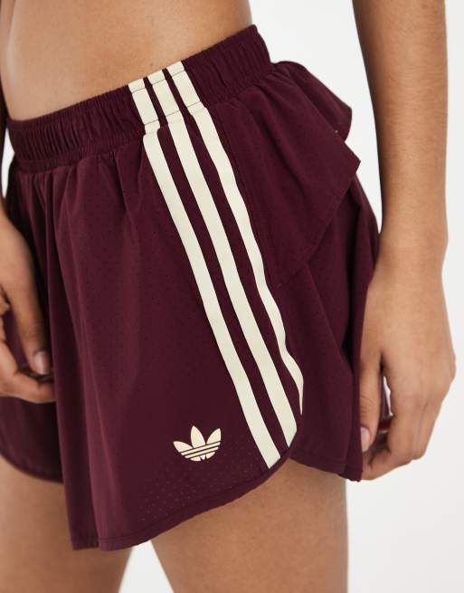 adidas Originals skort sportiva bordeaux e crema, 3 di 5