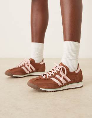 adidas Originals - SL 72 OG - Baskets - Marron clair et rose-Brown