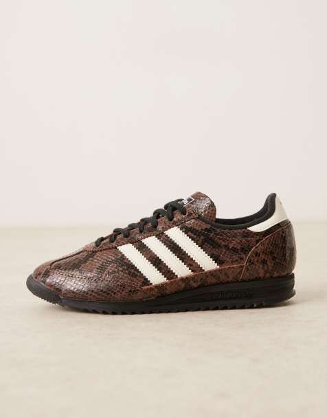 adidas Originals - SL 72 OG - Brune og cremefarvede sneakers med slangeprint - view 1