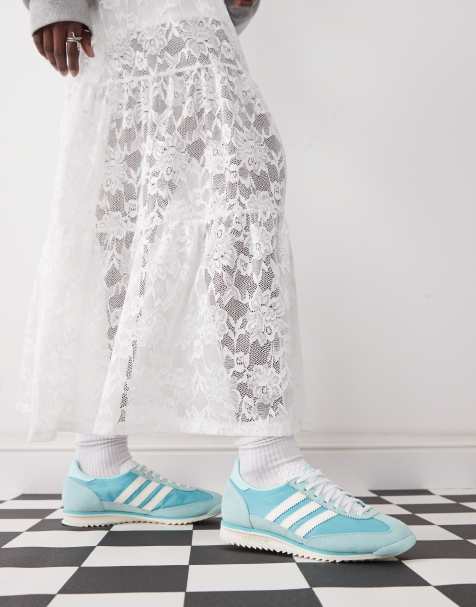 adidas Originals – SL 72 OG – Mintblå och vita sneakers - view 1