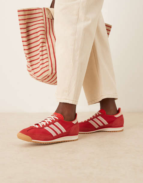 adidas Originals - SL 72 OG - Røde og cremehvide sneakers med hæklet design - view 1