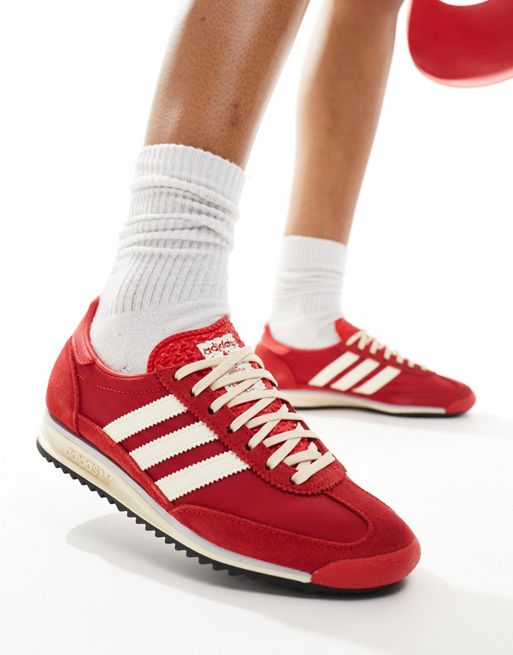 adidas Originals – SL 72 OG – Röda och gräddvita sneakers 