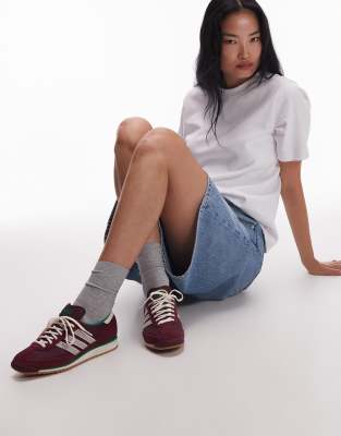 adidas Originals - SL 72 OG - Sneaker in Burgunderrot mit Häkeldetails, exklusiv bei ASOS
