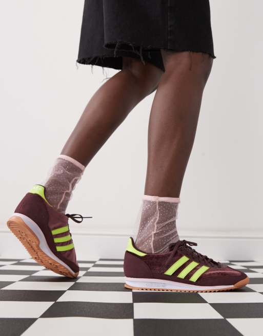 adidas Originals - SL 72 OG - Sneakers color bordeaux e giallo