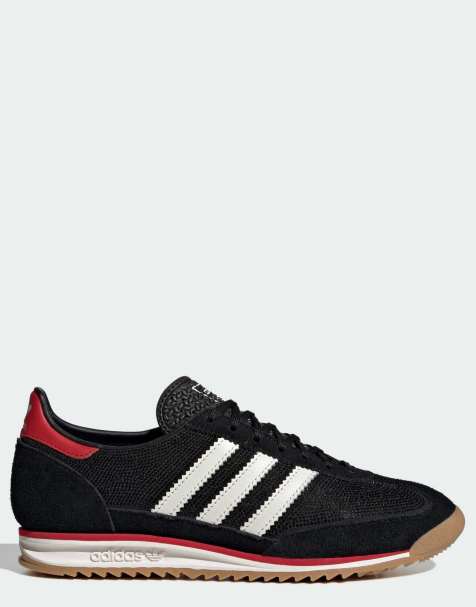adidas Originals SL 72 OG sneakers i svart och vitt med röda detaljer - view 1