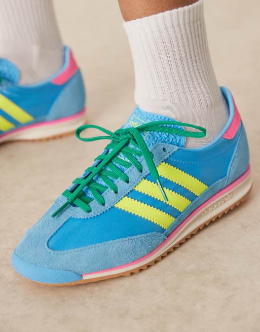 adidas Originals SL 72 OG sneakers in bright blue and yellow
