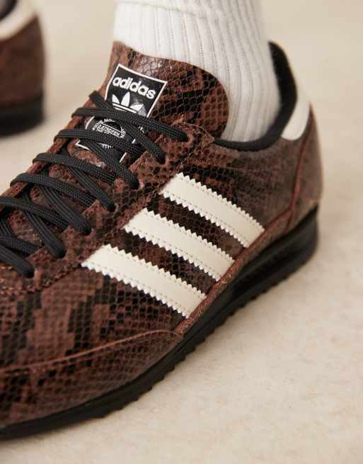 adidas Originals SL 72 OG sneakers in brown and cream snake print