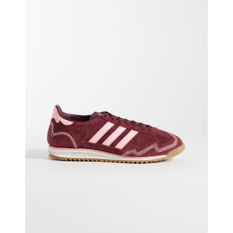 adidas Originals SL 72 OG sneakers in burgundy and pink | ASOS