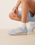 [adidas Originals] adidas Originals SL 72 OG sneakers in light blue and cream woven 44 Light blue