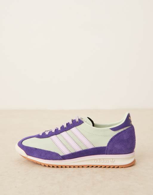 adidas Originals SL 72 OG sneakers in light blue and lilac