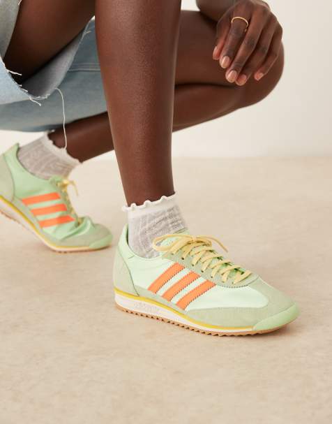adidas Originals SL 72 OG sneakers in light green and orange - view 1