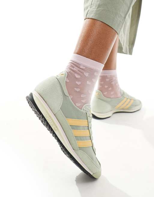adidas Originals SL 72 OG sneakers in light green and yellow ASOS