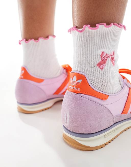 adidas Originals SL 72 OG sneakers in lilac and orange