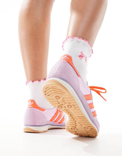 adidas Originals SL 72 OG sneakers in lilac and orange