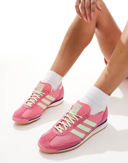 adidas Originals SL 72 OG sneakers in pink and green ASOS