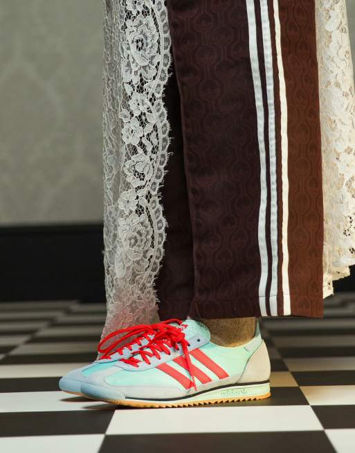adidas Originals SL 72 OG sneakers in turquoise and red