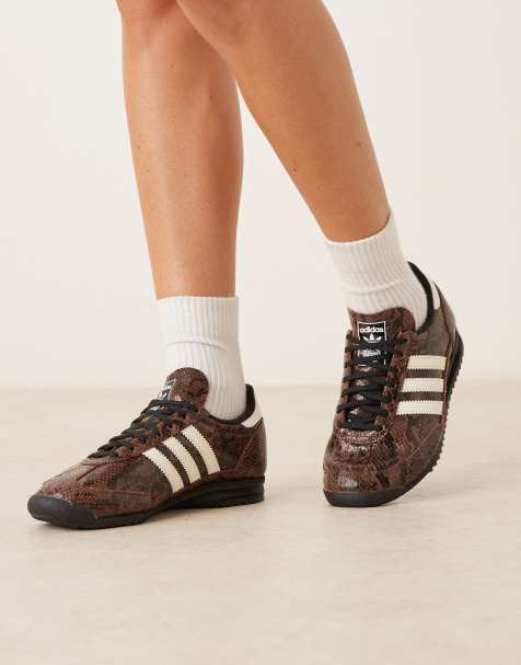 adidas Originals - SL 72 OG - Sneakers marroni e crema con motivo pitonato - view 1