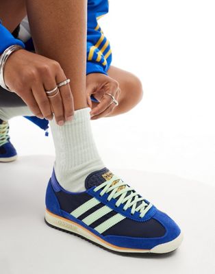 adidas Originals SL 72 OG trainers in blue and green