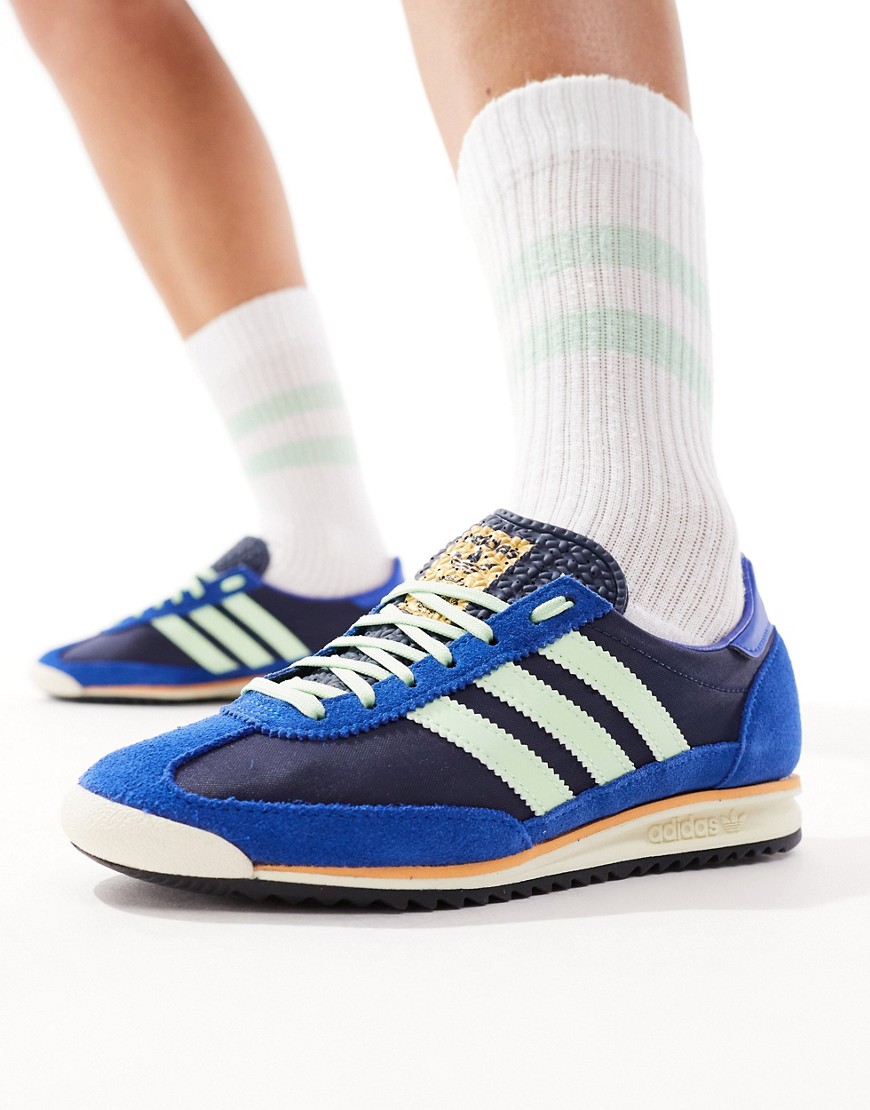 adidas Originals SL 72 OG trainers in blue and green-Multi