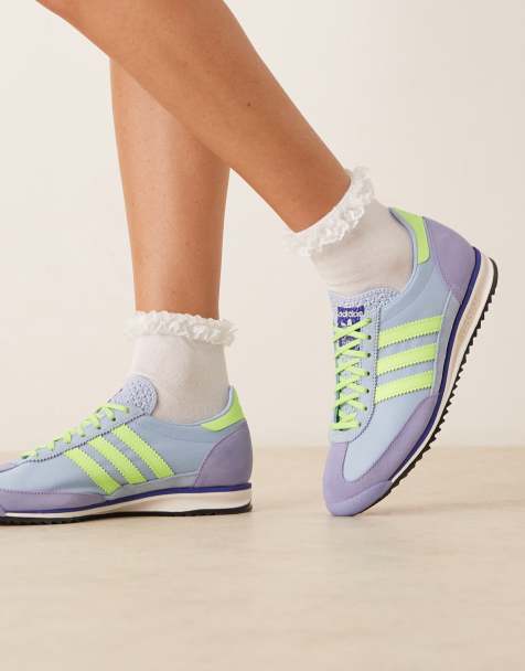 adidas Originals SL 72 OG trainers in blue and green - view 1