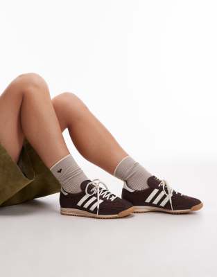 adidas Originals SL 72 OG trainers in brown and cream woven- Exclusive to ASOS | ASOS