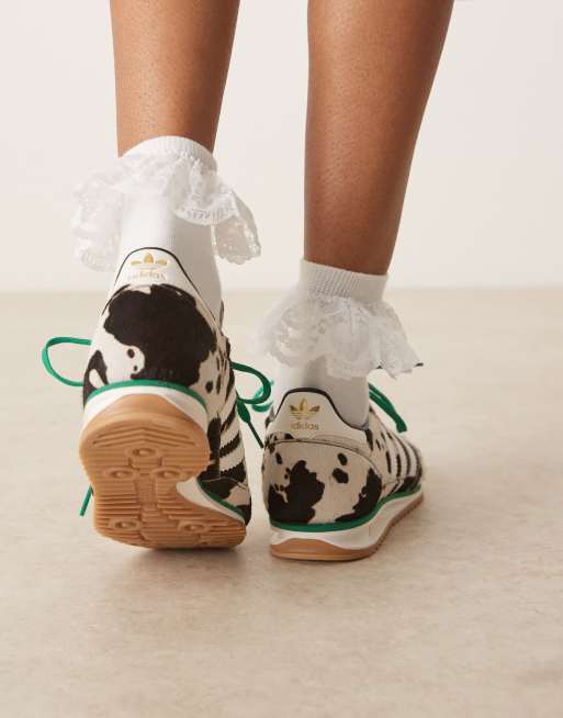 adidas Originals SL 72 OG trainers in dalmatian print and green, 5 of 5