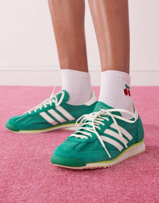 adidas Originals SL 72 OG trainers in green and white | ASOS