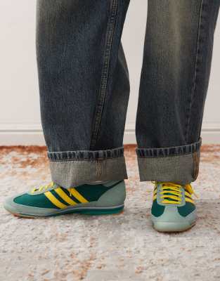 adidas Originals SL 72 OG trainers in green and yellow-Multi