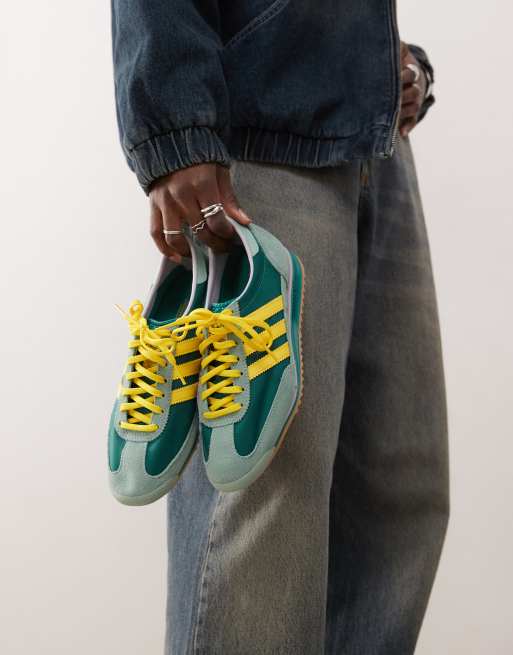 Adidas green and yellow trainers hotsell