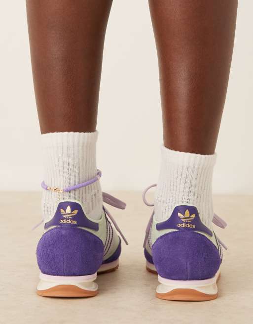 adidas Originals SL 72 OG trainers in light blue and lilac ASOS