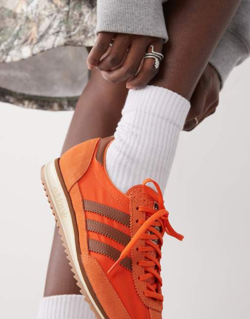 adidas Originals SL 72 OG trainers in orange and brown