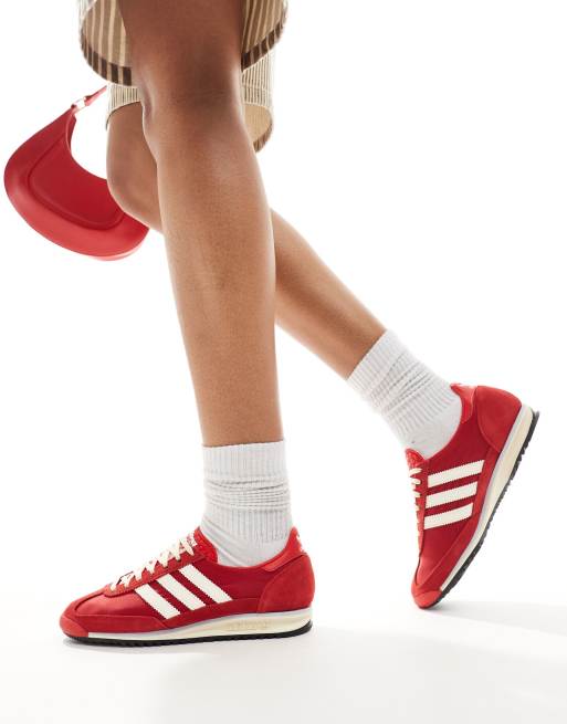adidas Originals SL 72 OG sneakers in red and cream 