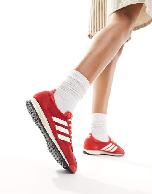 adidas Originals SL 72 OG sneakers in red and cream 