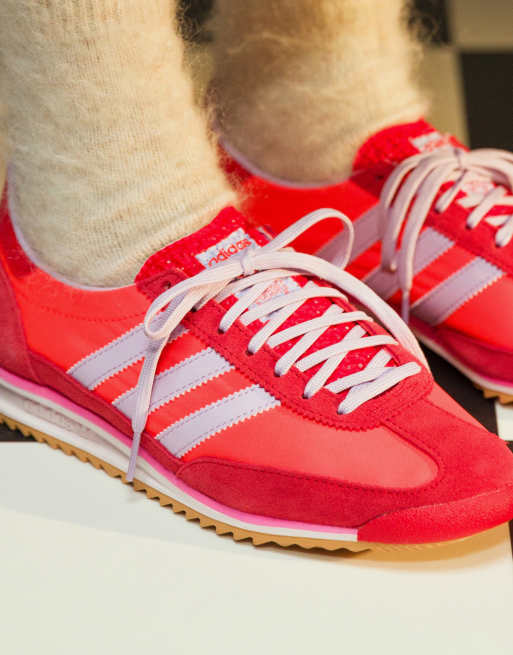 adidas Originals SL 72 OG sneakers in red and pink