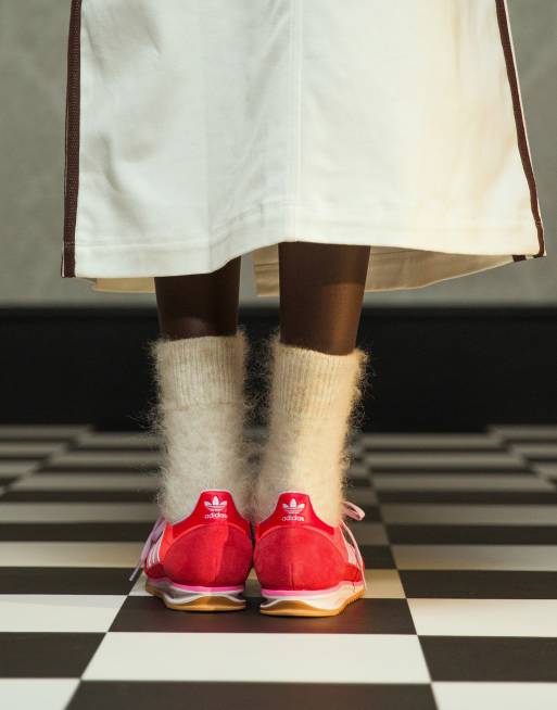 adidas Originals SL 72 OG sneakers in red and pink