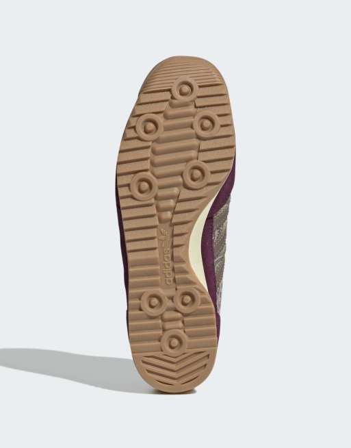 adidas Originals – SL 72 OG x Liberty London – Schuhe in Kastanienbraun und Khaki, 3 von 6