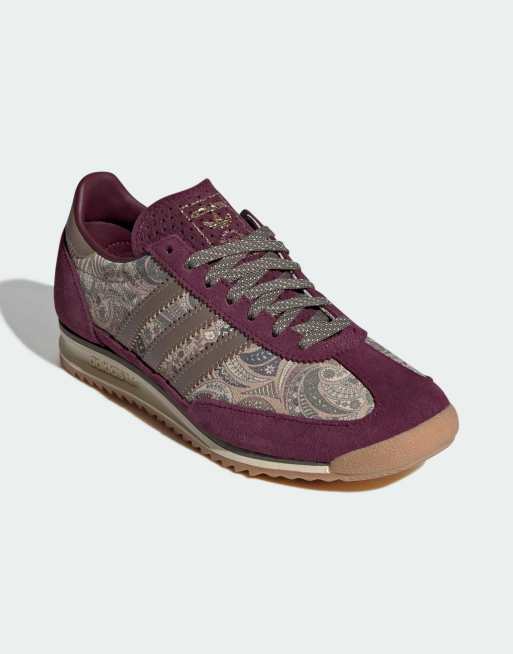 adidas Originals – SL 72 OG x Liberty London – Schuhe in Kastanienbraun und Khaki, 4 von 6
