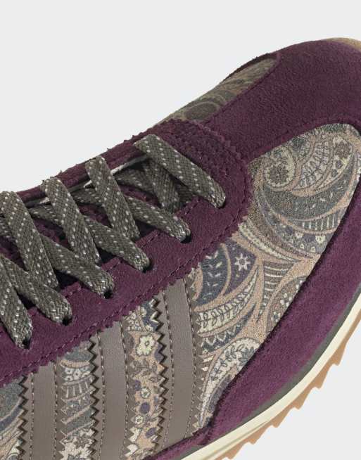 adidas Originals – SL 72 OG x Liberty London – Schuhe in Kastanienbraun und Khaki, 5 von 6