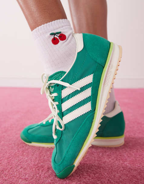 adidas Originals – SL 72 OG – Zielono-białe buty sportowe - view 1
