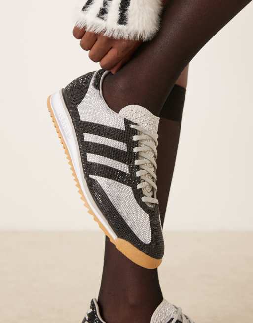 adidas gazelle silver green womens Bling Adidas Nizza Trek Sneaker  Reecie D.I.Y