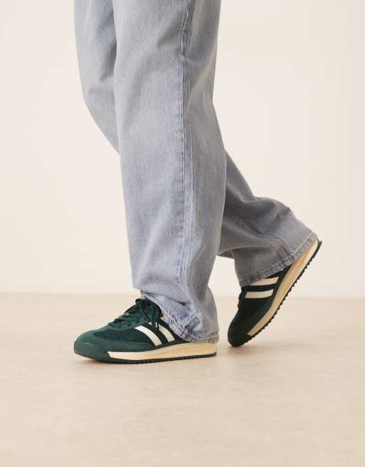 adidas Originals – SL 72 RS – Buty sportowe w kolorze ciemnozielonym i kremowym