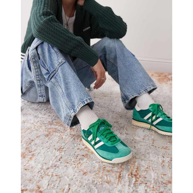 adidas Originals – SL 72 RS – Gröna och vita sneakers ASOS
