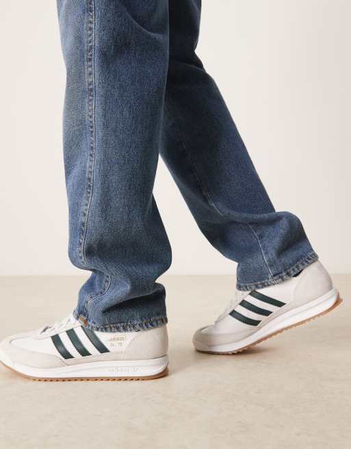 adidas Originals - SL 72 RS - Hvide og mørkegrønne sneakers