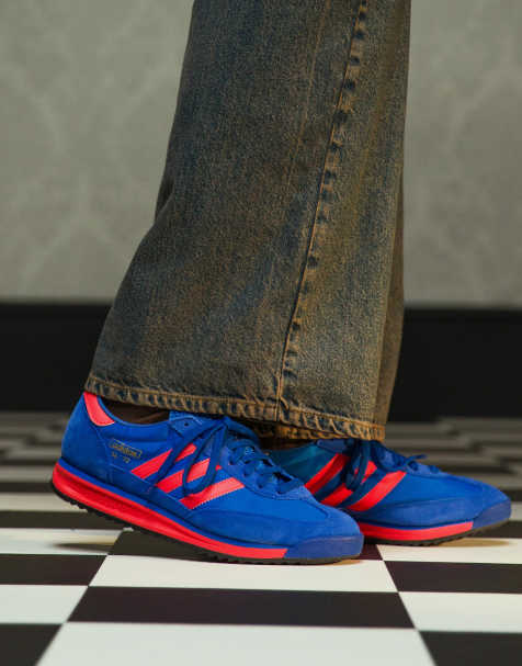 adidas Originals – SL 72 RS – Niebiesko-pomarańczowe buty sportowe - view 1